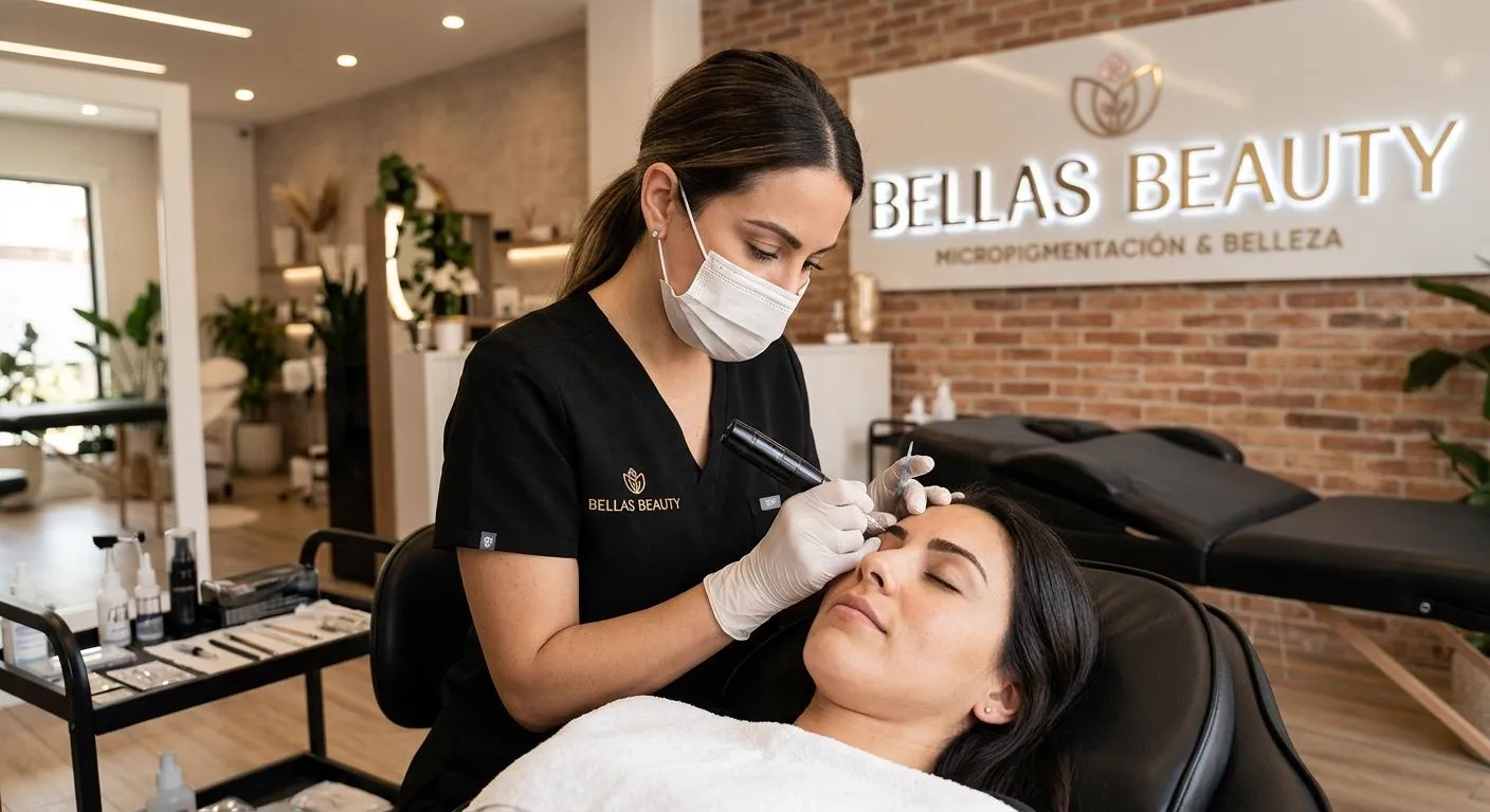 Micropigmentación de cejas y labios en Bellas Beauty, Oslo